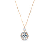 Round Halo Necklace 1.0ct