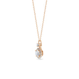 Round Halo Necklace 0.5ct