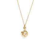 Round Halo Necklace 0.5ct