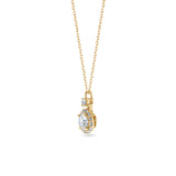 Round Halo Necklace 0.5ct