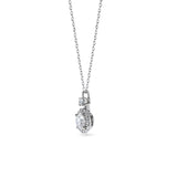Round Halo Necklace 0.5ct